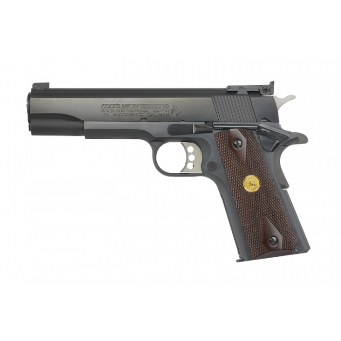 Colt 1911 Gold Cup National Match .38 Super Blue Series 70 Clark-style  Serrated Rib O5873A1